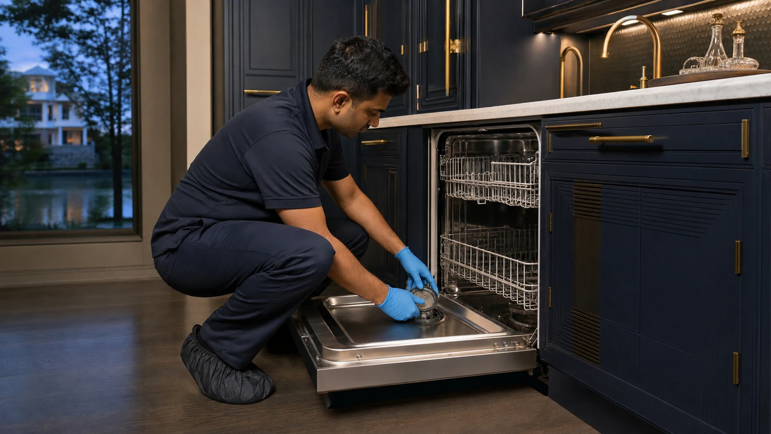 Panel-ready dishwasher diagnostic visit in Sandy Springs